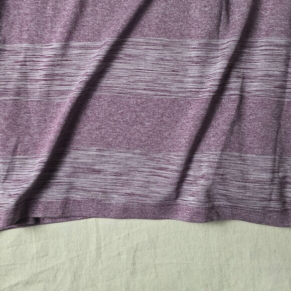 Greg Norman For Tasso‎ Elba Play Dry Golf Polo Shirt Sz XL Purple Stripe - Picture 12 of 12